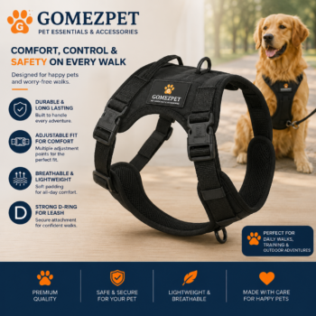 Gomezpet Everyday Fit Dog Harness – No-Pull Adjustable & Breathable Comfort Harness
